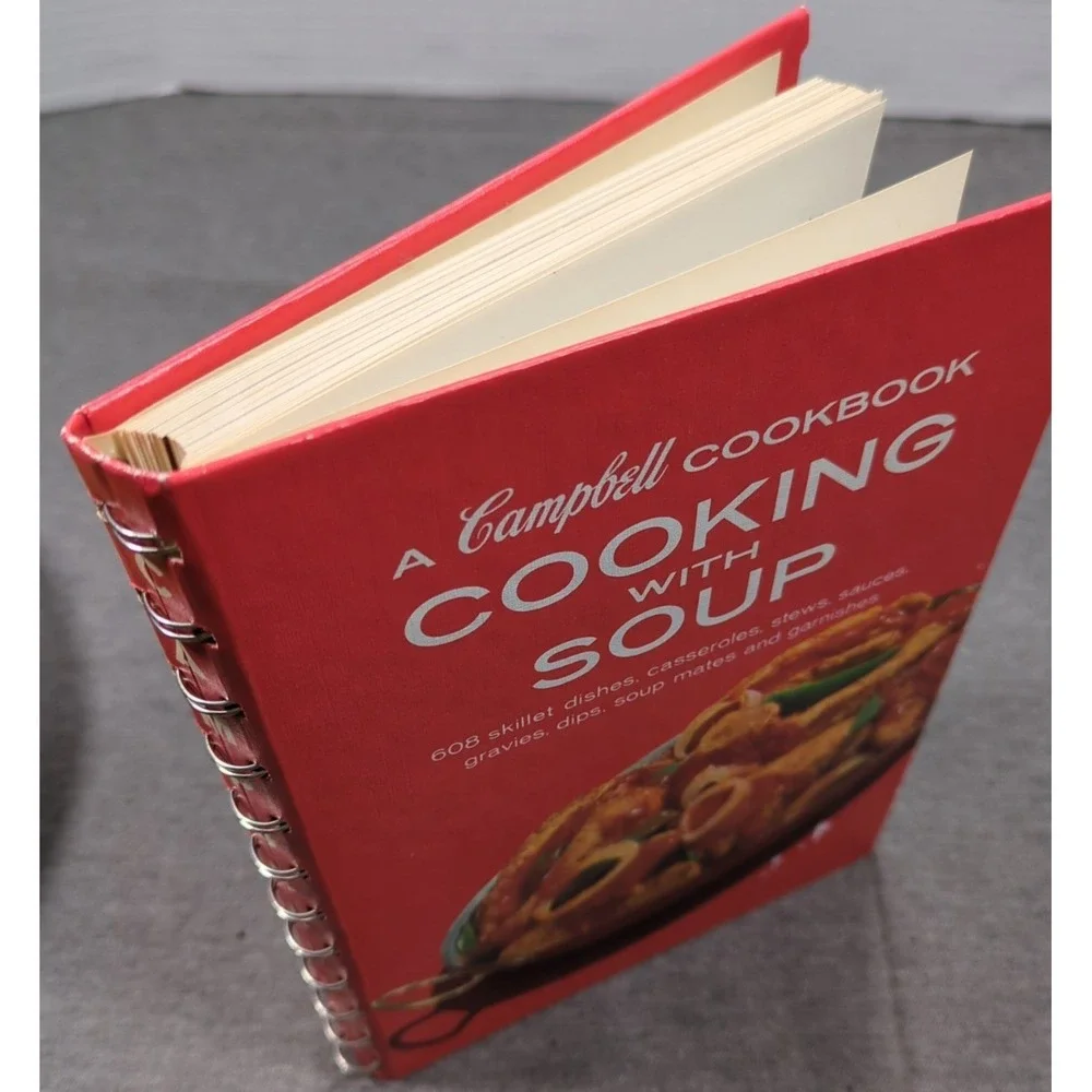 1976 Cooking With Soup A Campbell Cookbook Vintage Retro Recipes Hardback Spiral
